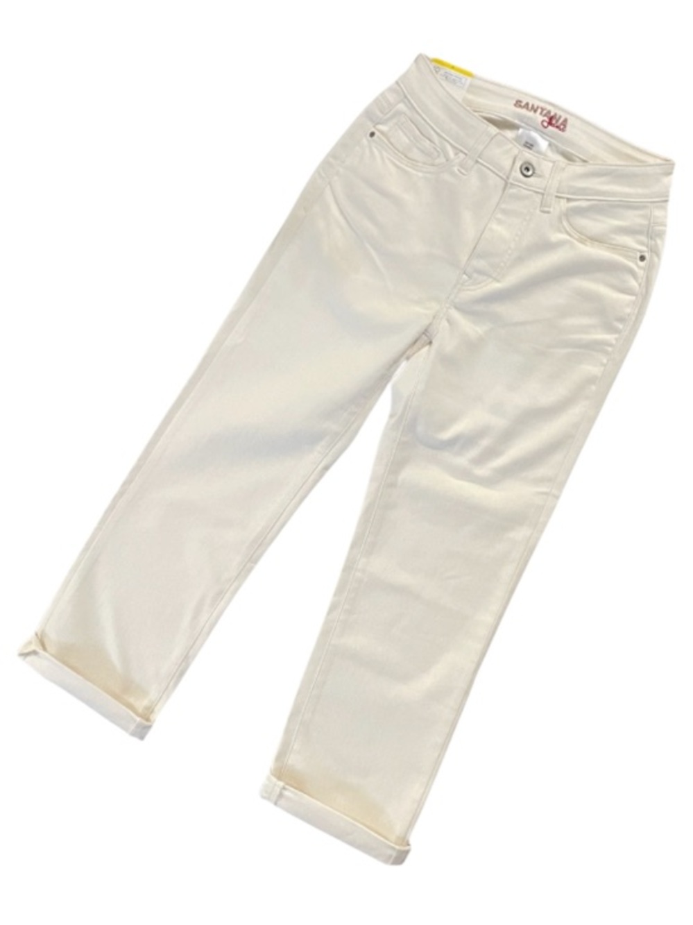 NWT Santana Tummy Control Capri Jeans Size 6 Off White